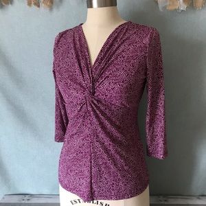 Charter Club 3/4 Sleeve V-Neck Blouse - 271